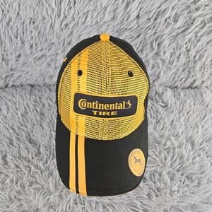 Continental Tire Black Yellow Mesh Trucker‎ Hat Baseball Cap One Size Fits All